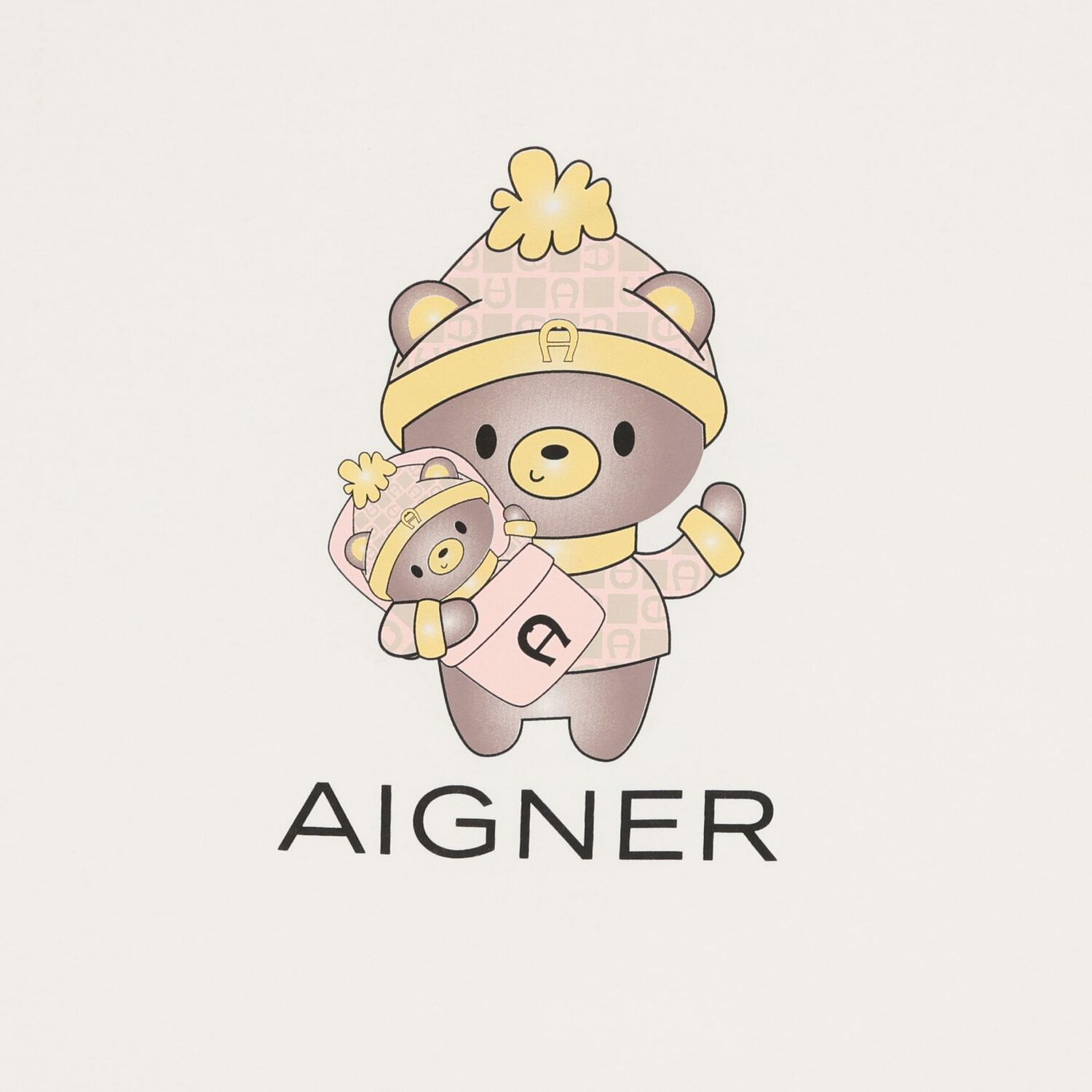 بطانيه للبنات بالشعار بشكل تيدى بير باللون الوردى و العاجى , 3, hi-res