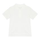 Baby Boys White Logo Polo Shirt, 1, hi-res
