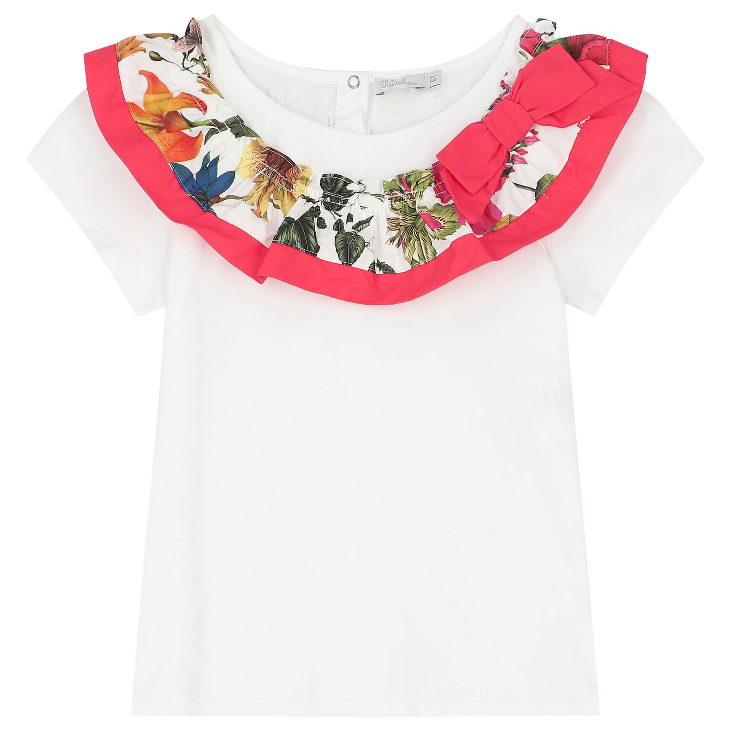 توب بنات بكشكشة باللون الابيض , 1, hi-res