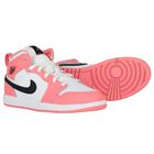 Girls Neon Pink & White Air Jordan 1 Mid Trainers, 7, hi-res