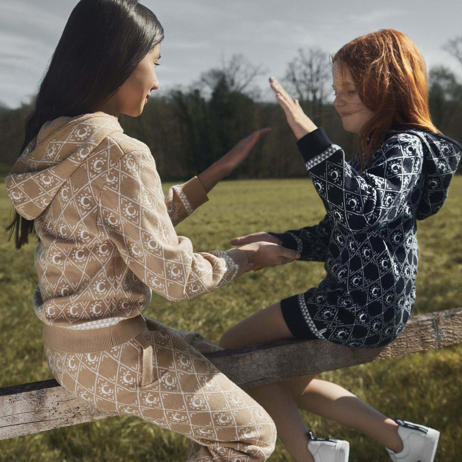 فستان هودى بالشعار باللون الكحلى, 1, hi-res