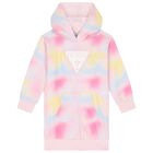 Girls Multi-Coloured Logo Hooded Dress, 1, hi-res