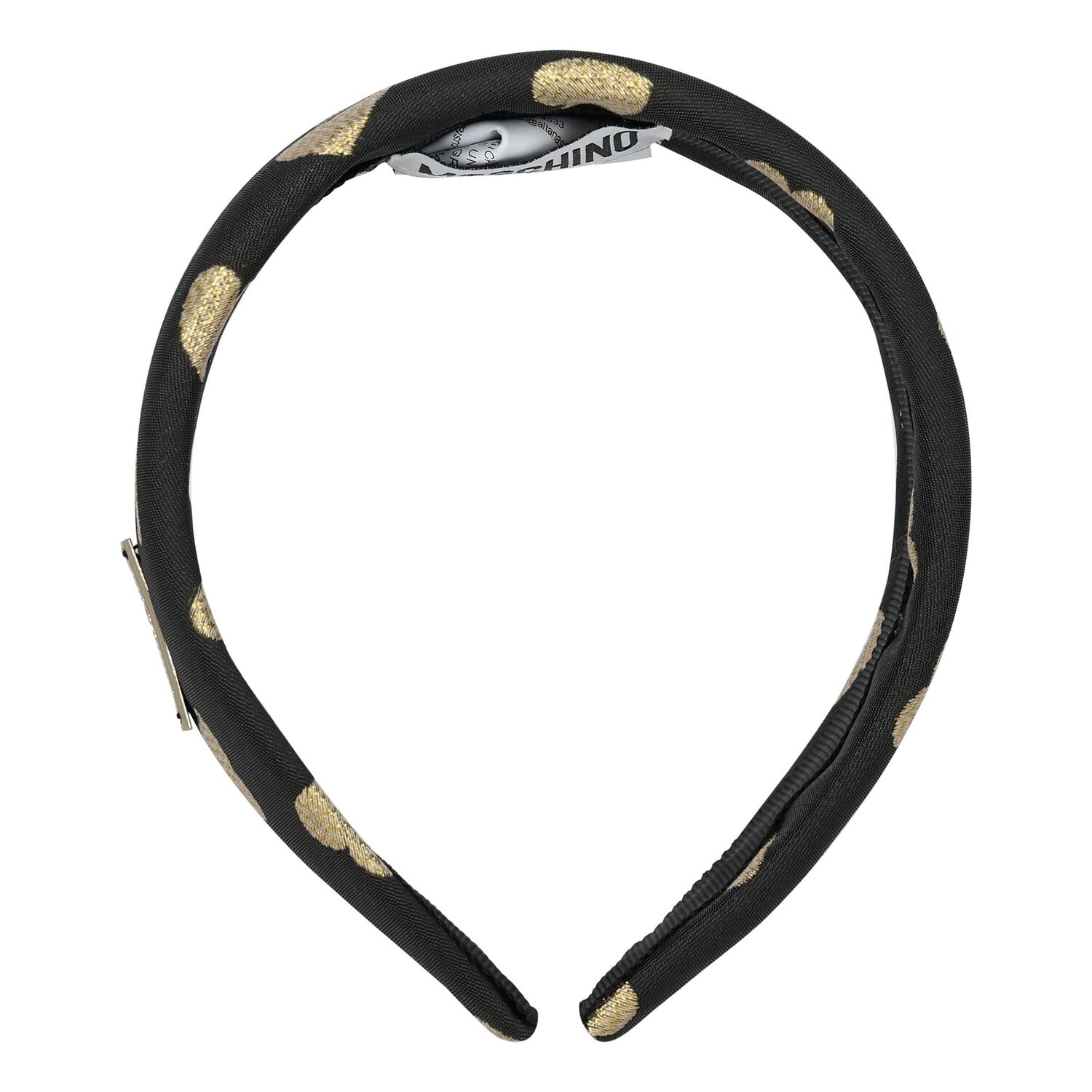 Girls Black & Gold Hearts Headband, 1, hi-res image number null