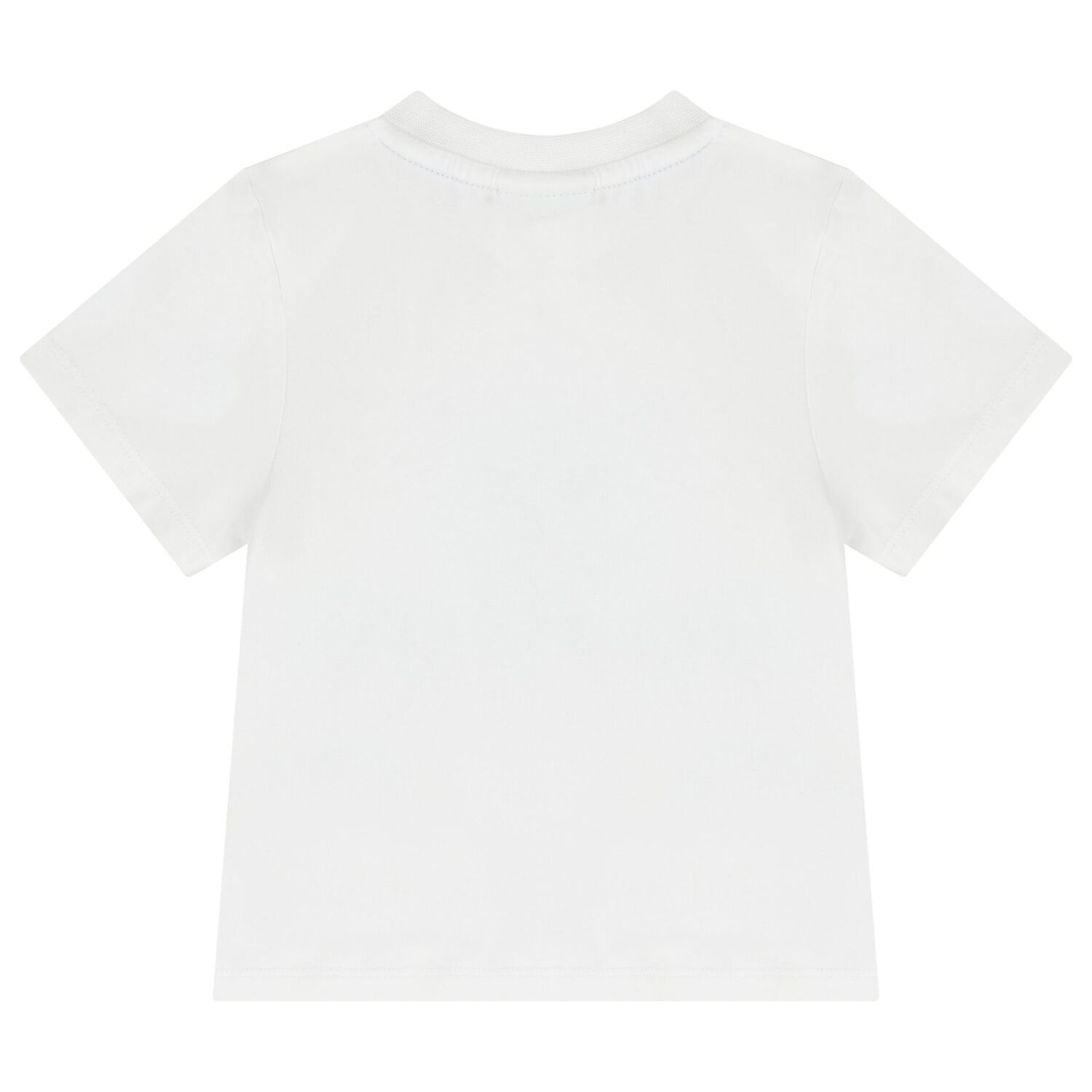 Baby Boys White & Blue Logo Shorts Set, 1, hi-res