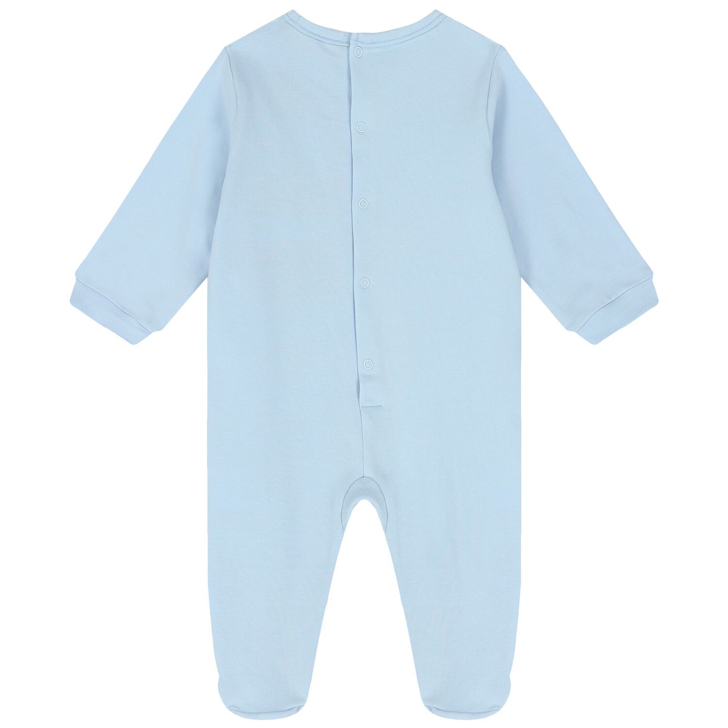 طقم أولاد بالشعار باللون الأزرق والأبيض, 1, hi-res