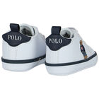 Baby Boys White Polo Bear Pre Walker Shoes, 1, hi-res