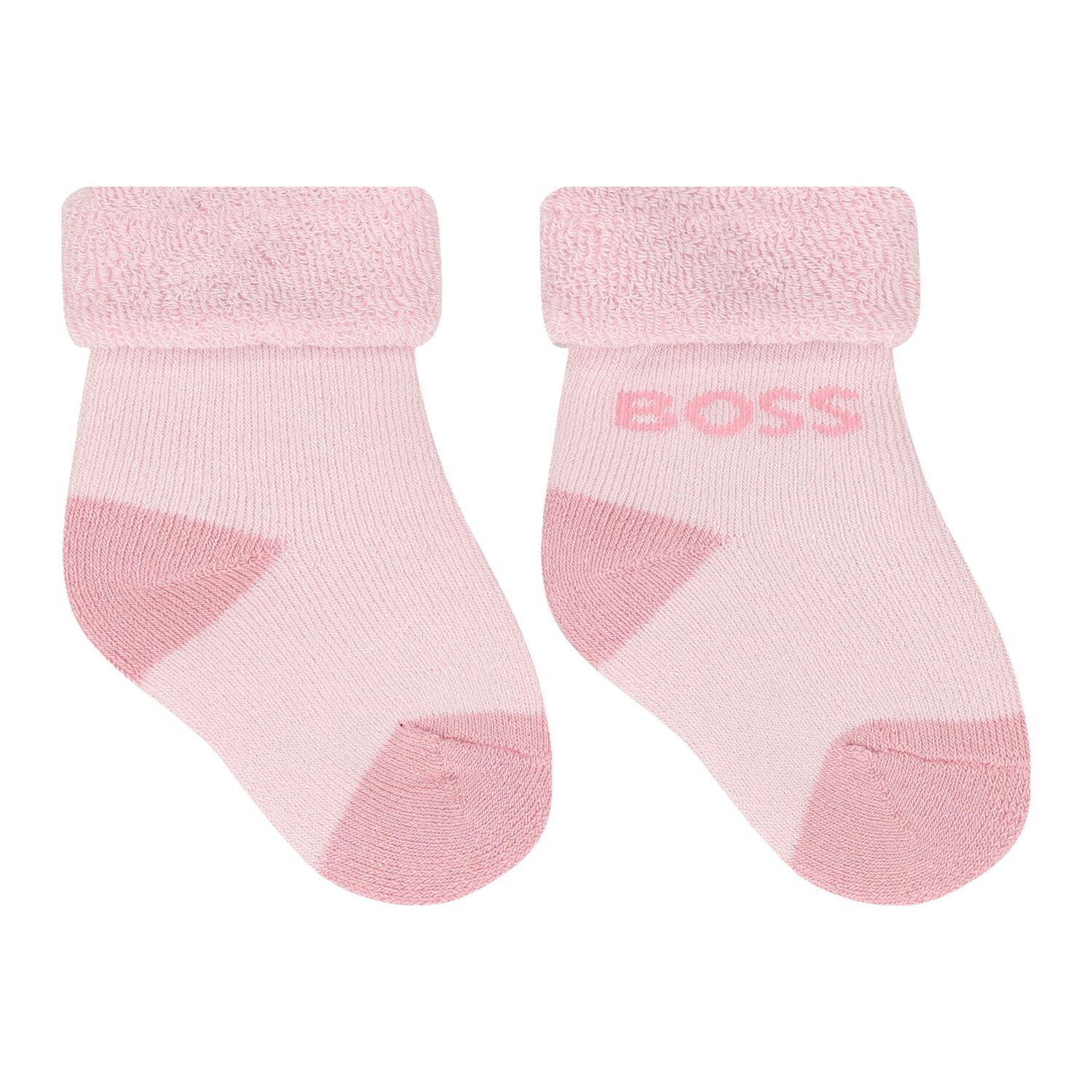 Baby Girls Pink, White & Black Logo Socks ( 3-Pack ), 1, hi-res