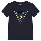 Boys Navy Blue Logo T-Shirt, 2, hi-res