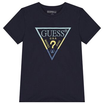 Boys Navy Blue Logo T-Shirt