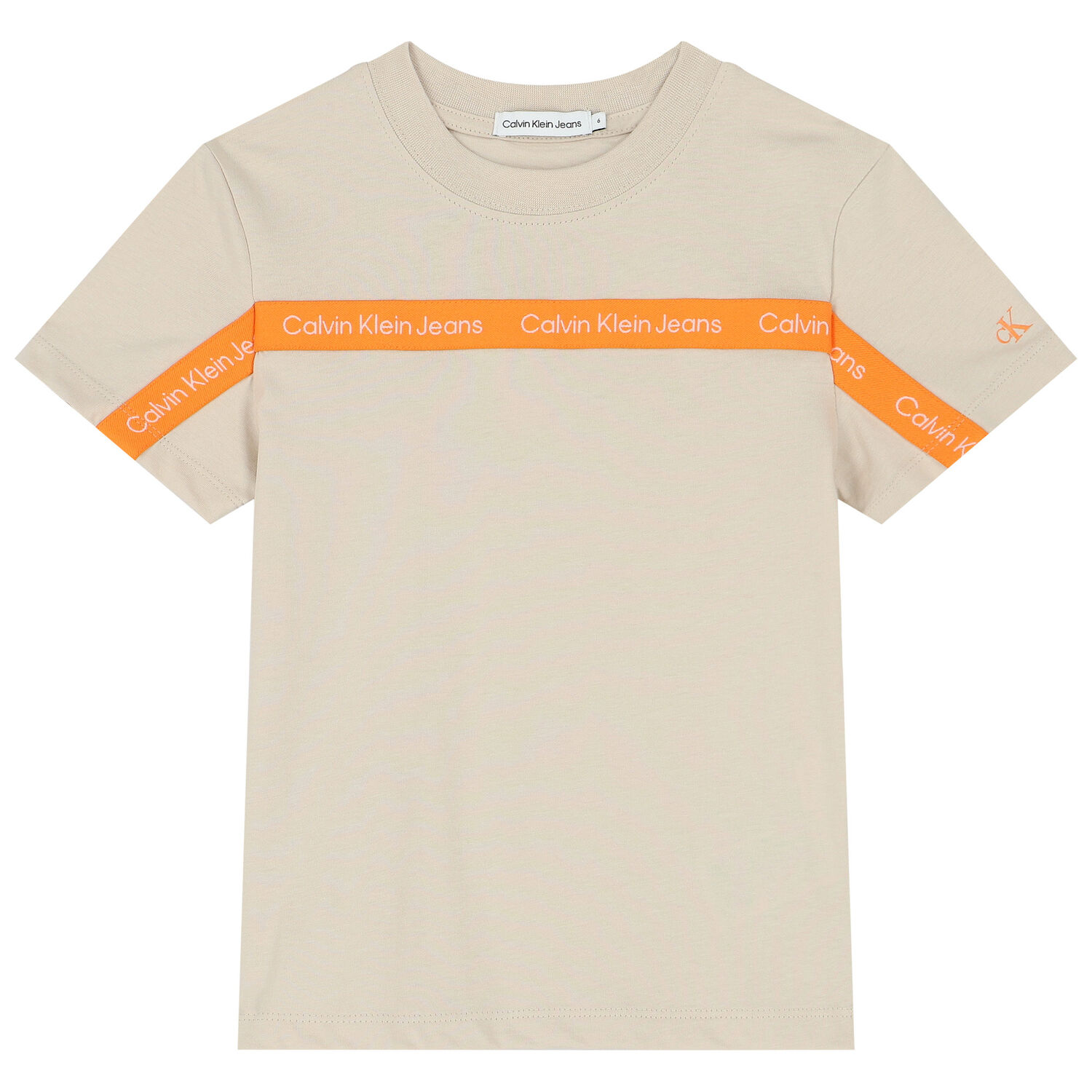 Boys Beige Logo T-Shirt, 2, hi-res
