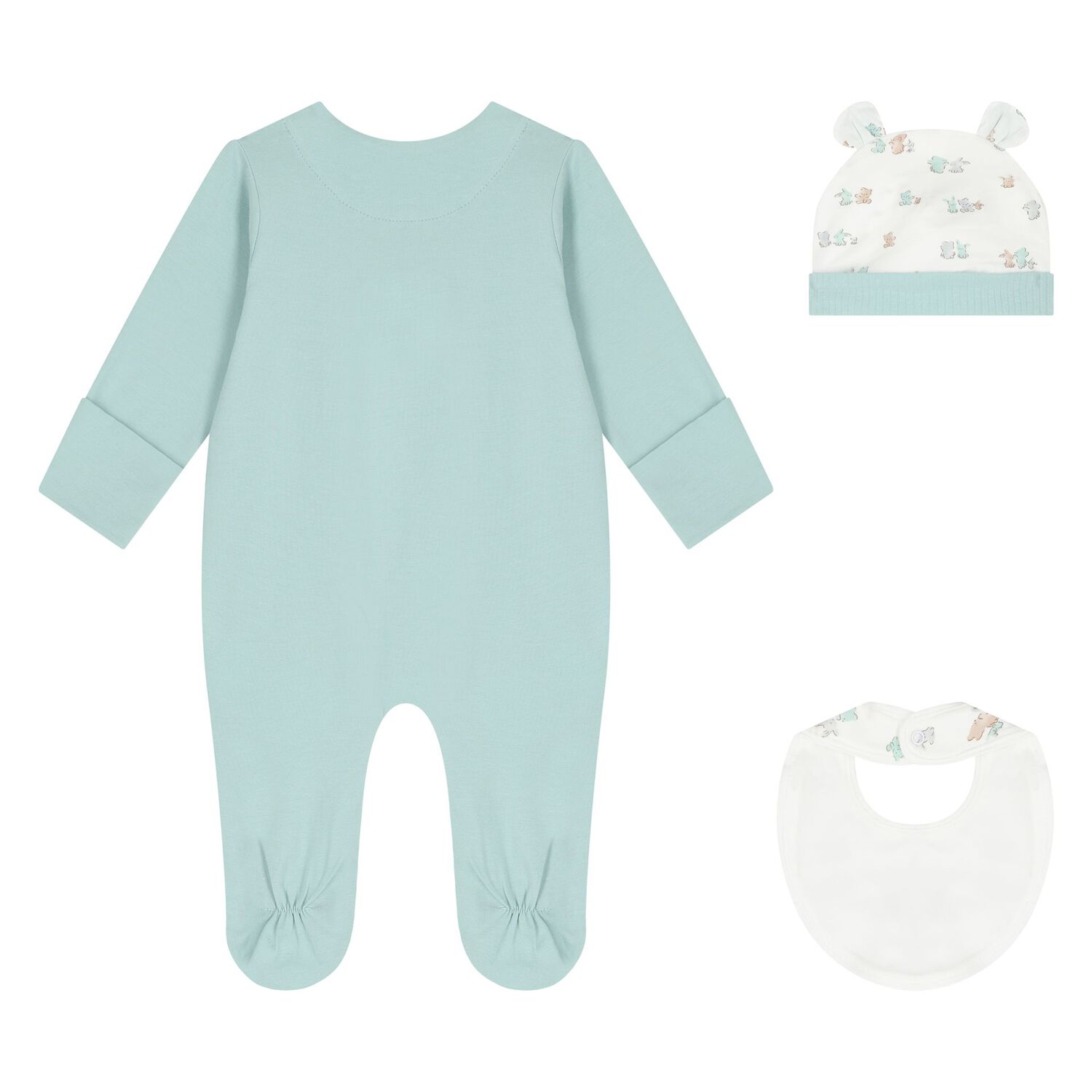 Green & White Babygrow Gift Set (3 Piece), 1, hi-res