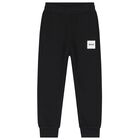 Boys Black Logo Joggers, 2, hi-res