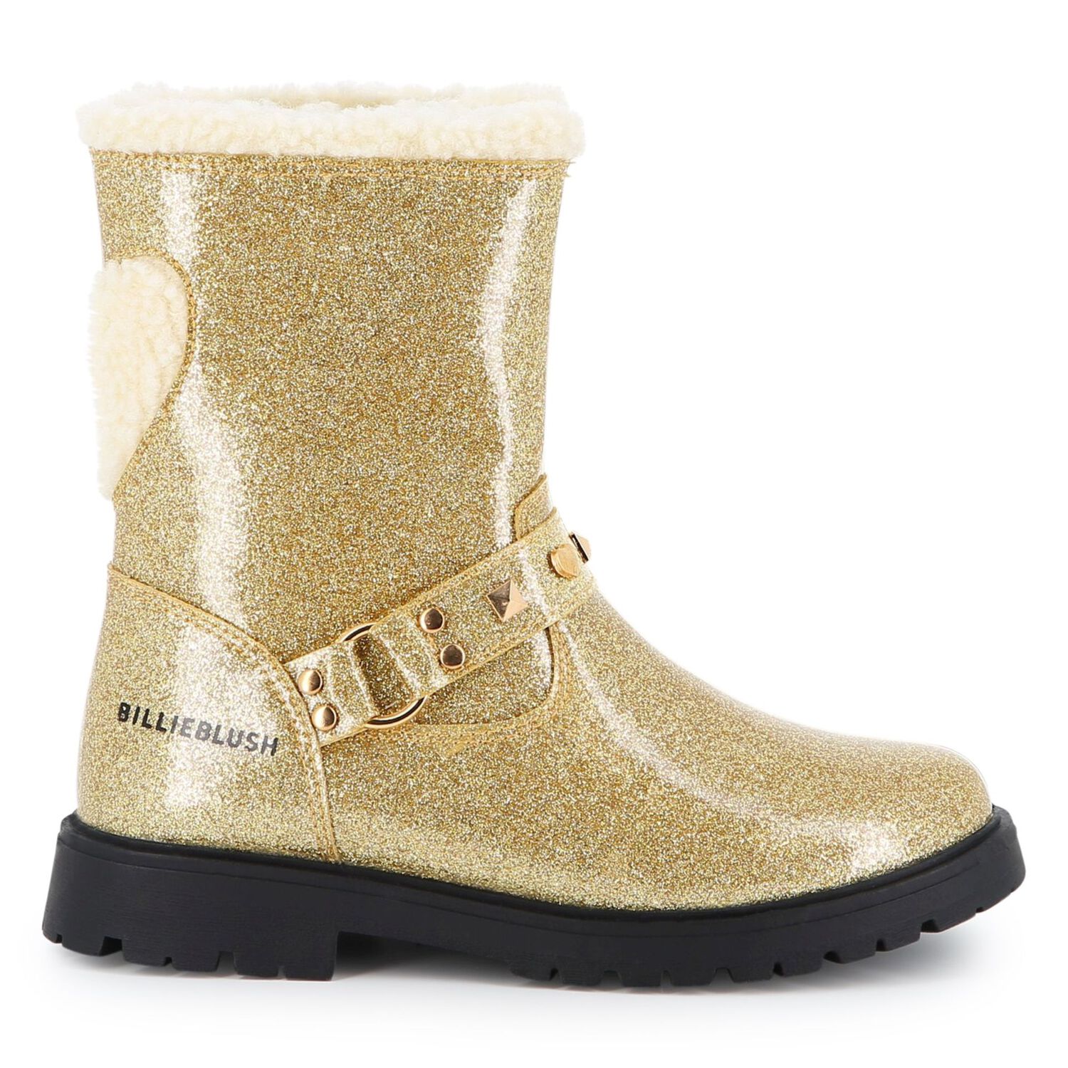 Girls Gold Glitters Boots, 1, hi-res