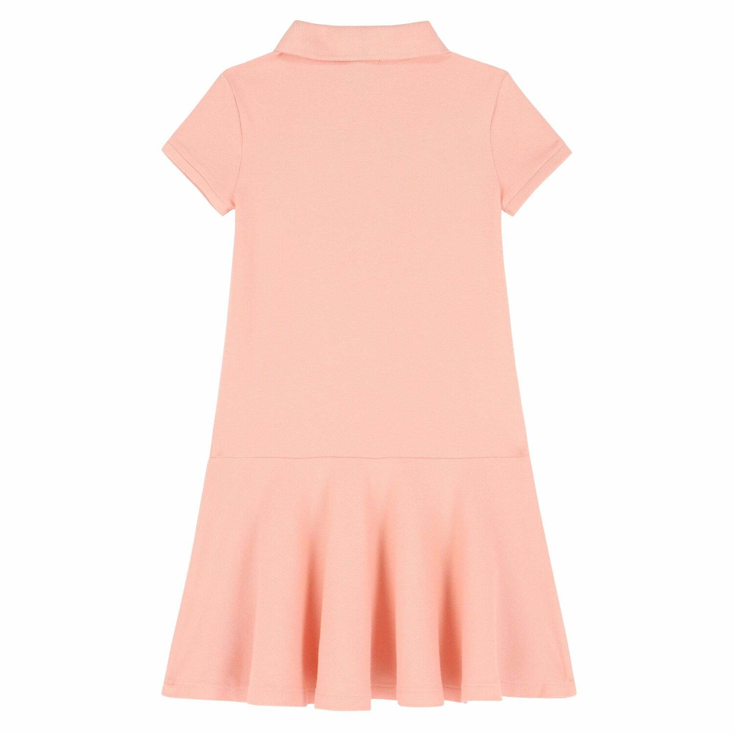 فستان بولو بالشعار باللون الزهرى للبنات , 2, hi-res