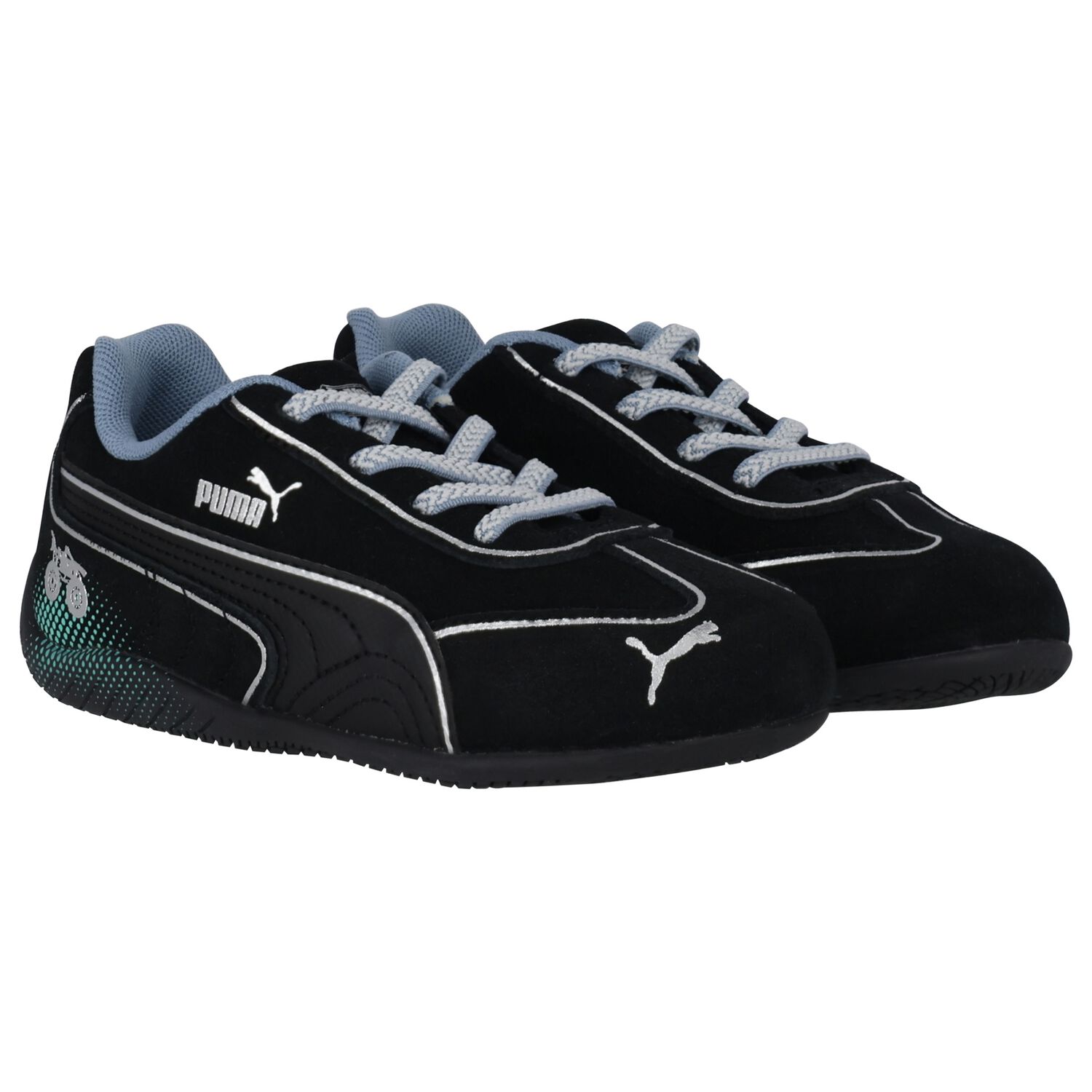 Younger Boys Black Speedcat Hot Wheels 2 Trainers, 1, hi-res