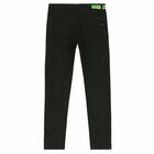 بنطلون جينز بالشعار باللون الاسود للاولاد, 1, hi-res