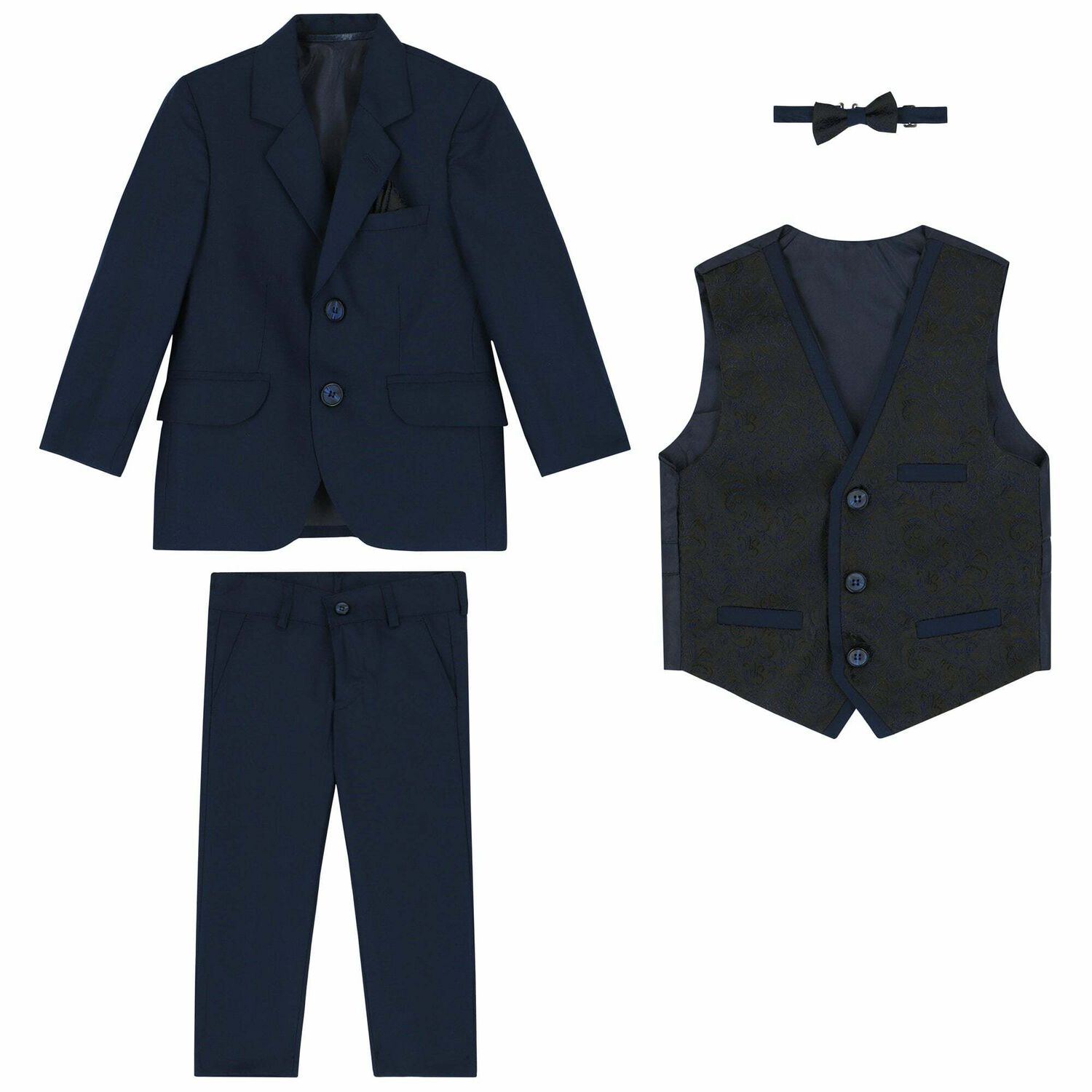 Boys Navy Blue Suit Set, 1, hi-res image number null