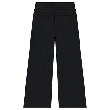 Girls Black Logo Trousers