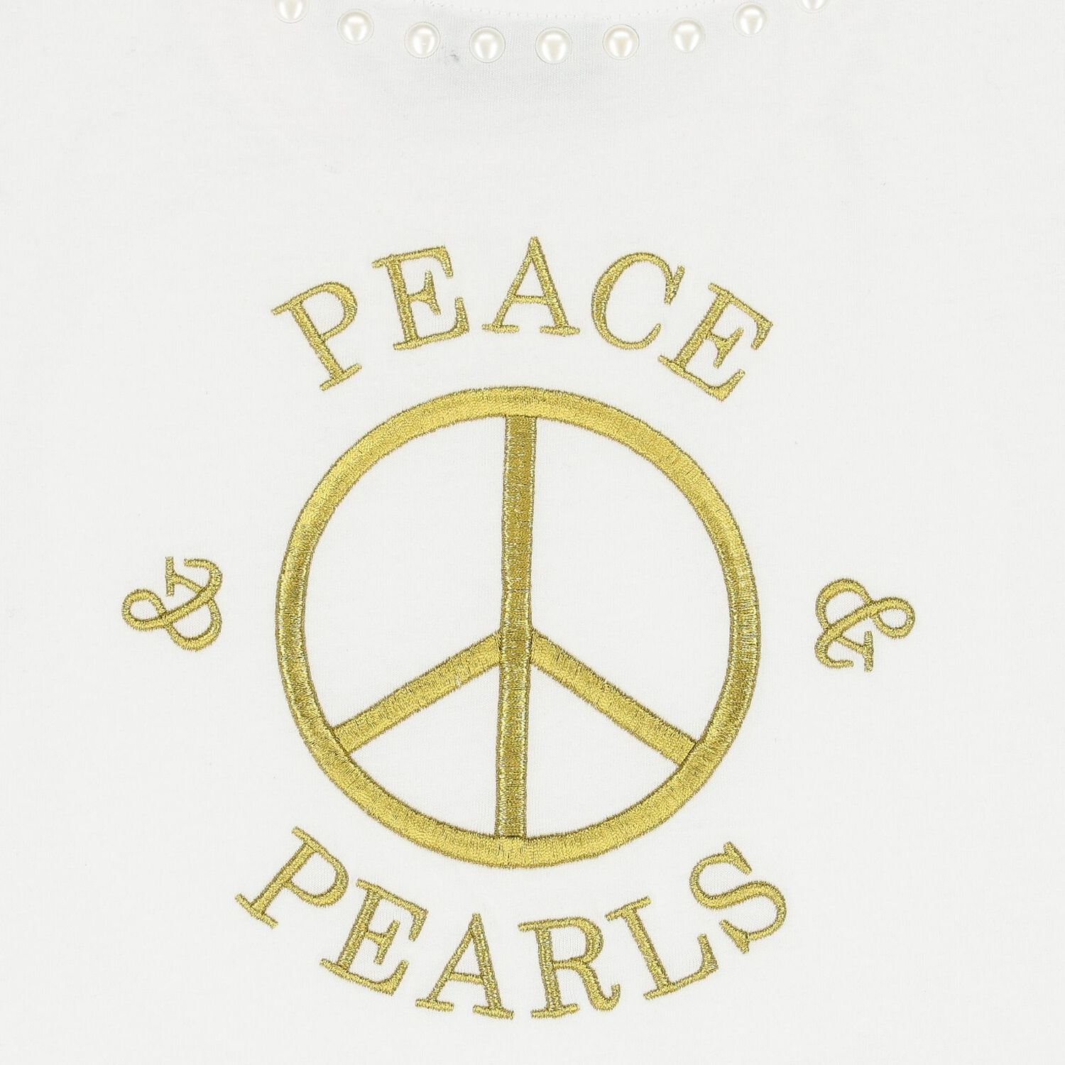 تيشيرت للبنات بالشعار باللون الأبيض, 1, hi-res image number null