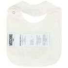 طقم هدايا للأطفال بقبعة ومريلة عليها شعار الدب تيدي باللون العاجي, 1, hi-res