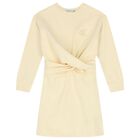 Girls Ivory Logo Dress, 1, hi-res