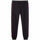 Boys Navy Logo Joggers, 1, hi-res