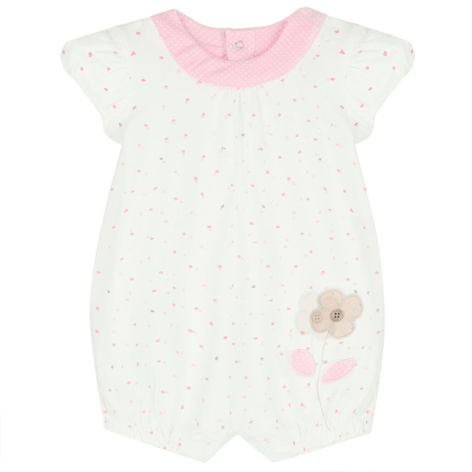 Baby Girls Pink & White Rompers ( 2-Pack ), 1, hi-res image number null