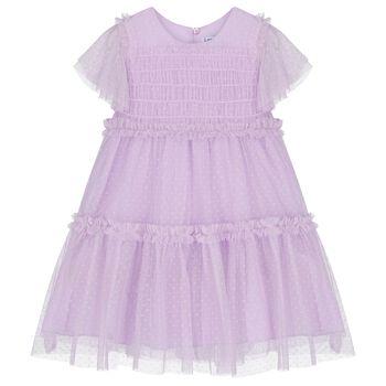 Girls Lilac Tulle Dress