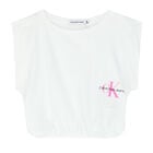 Girls White Logo T-Shirt, 2, hi-res