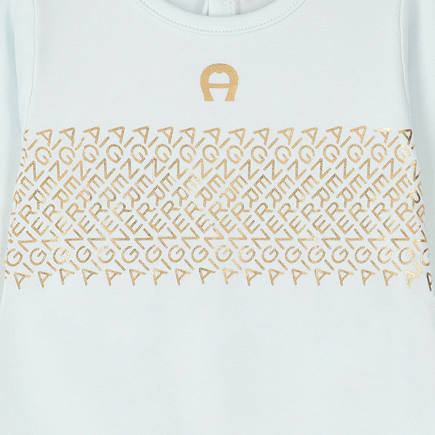 طقم هدايا ملابس أطفال وقبعة باللون الأزرق الباهت والذهبي للأولاد, 1, hi-res