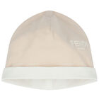 Beige Teddy Logo Babygrow Set, 1, hi-res