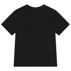 Boys Black Logo T-Shirt, 1, hi-res