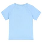 طقم شورت بالشعار باللون الأزرق والرمادي , 1, hi-res