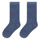 Baby Boys Blue & White Socks (6 Pack), 1, hi-res