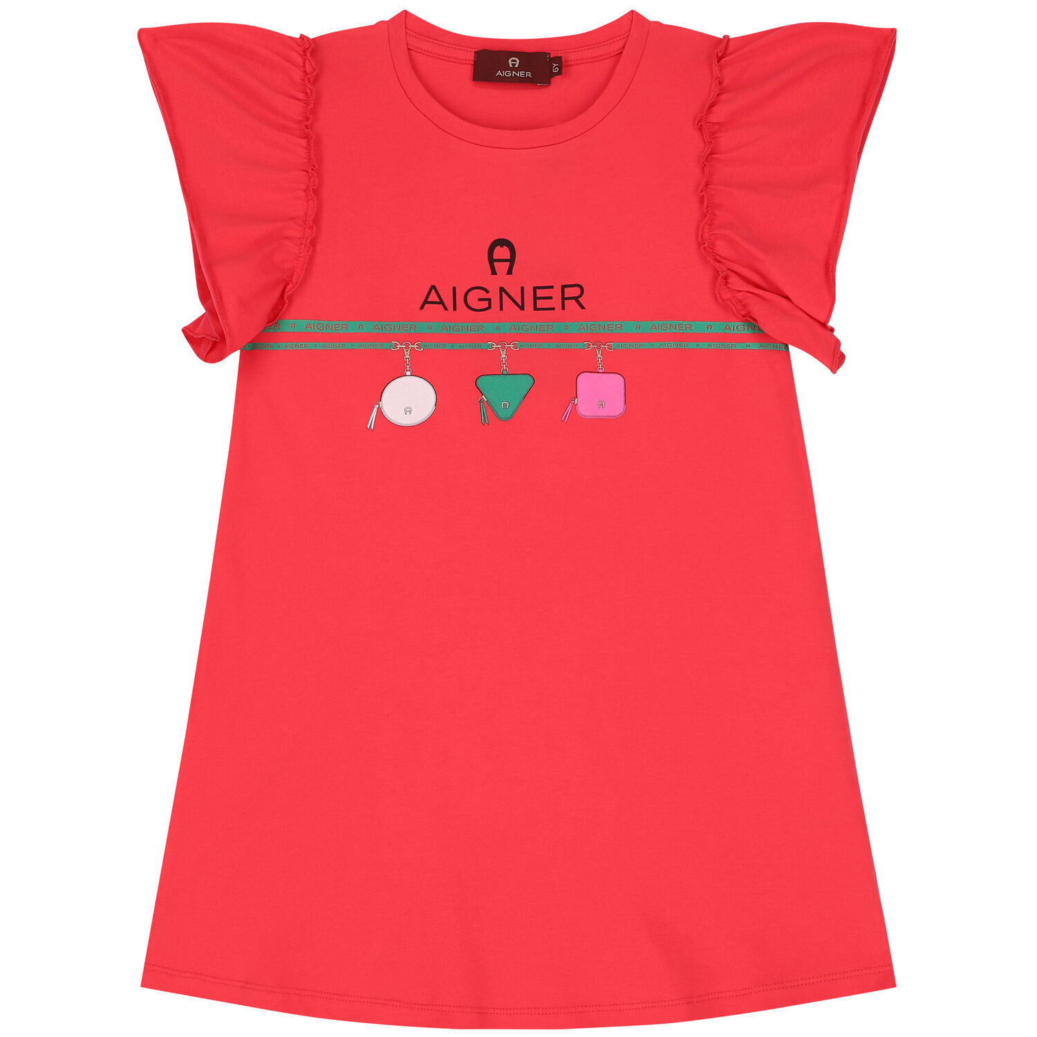 Girls Pink Logo Dress, 1, hi-res image number null