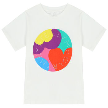 Girls White Logo T-Shirt