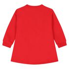 Younger Girls Red Teddy Bear Logo Dress, 2, hi-res