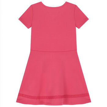 Girls Pink Logo Dress