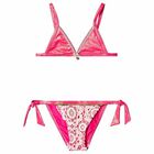 طقم بيكيني وردي لامع للبنات , 1, hi-res