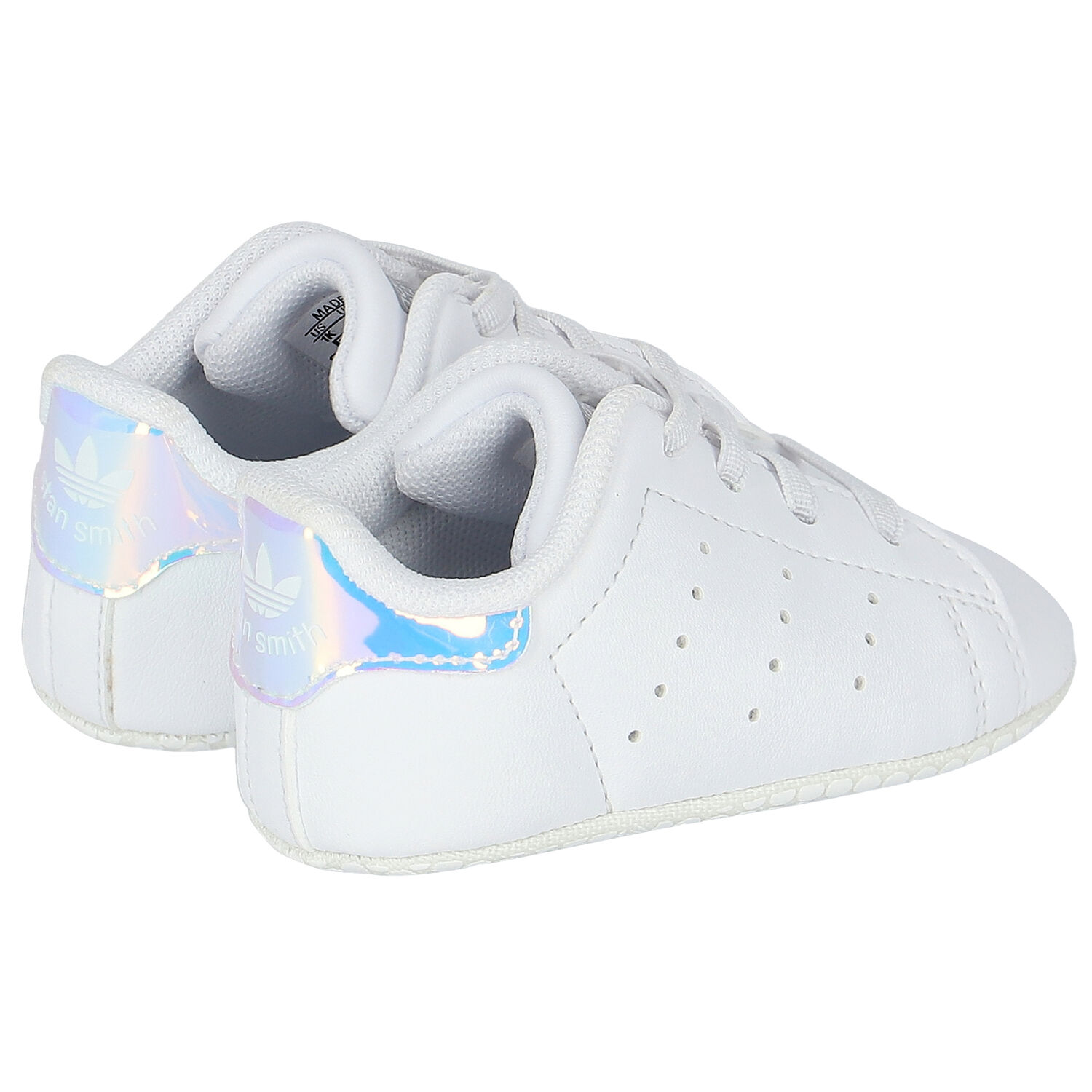Baby Girls White Stan Smith Crib Pre Walker Shoes, 1, hi-res