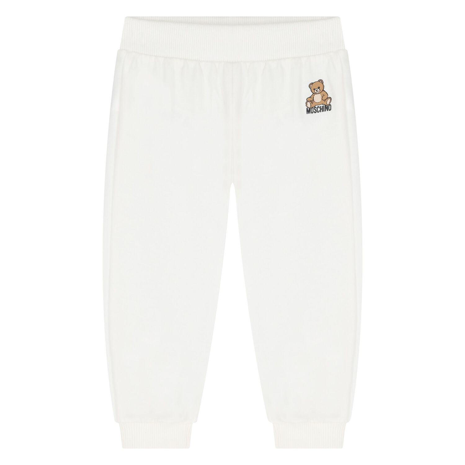 Younger White Teddy Bear Logo Tracksuit, 1, hi-res