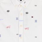 Boys White Logo Shirt, 1, hi-res