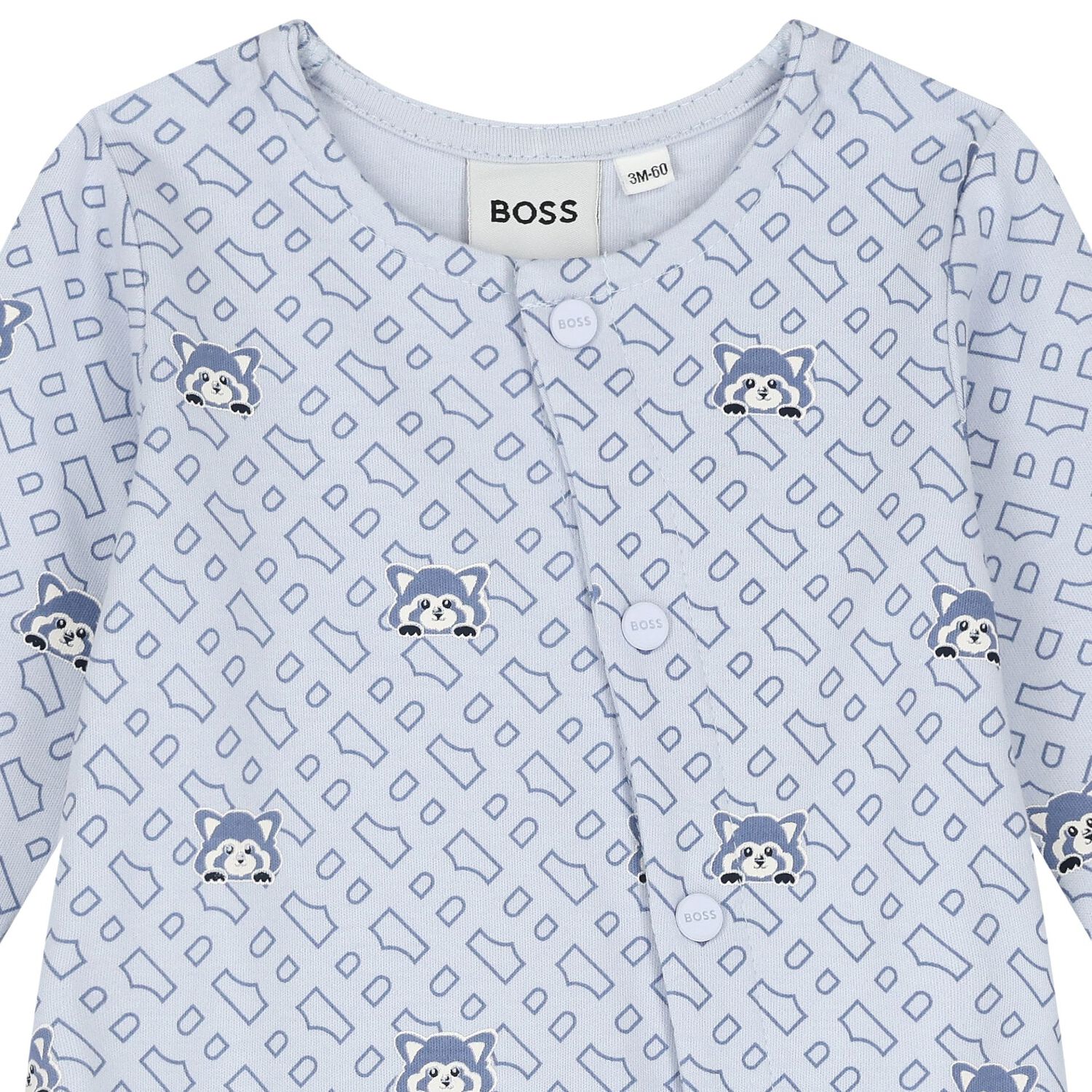 Baby Boys Blue Logo Babygrow Gift Set, 2, hi-res