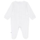 Baby Boys White Logo Babygrow, 1, hi-res