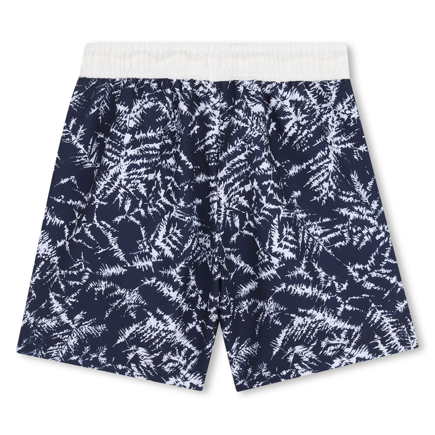 Boys Navy Blue Logo Swim Shorts, 1, hi-res