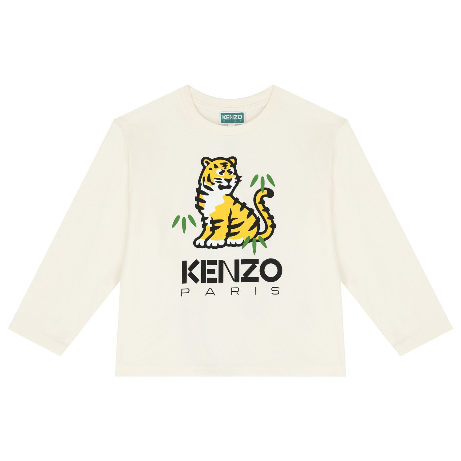 Ivory Tiger Logo Long Sleeve Top, 1, hi-res