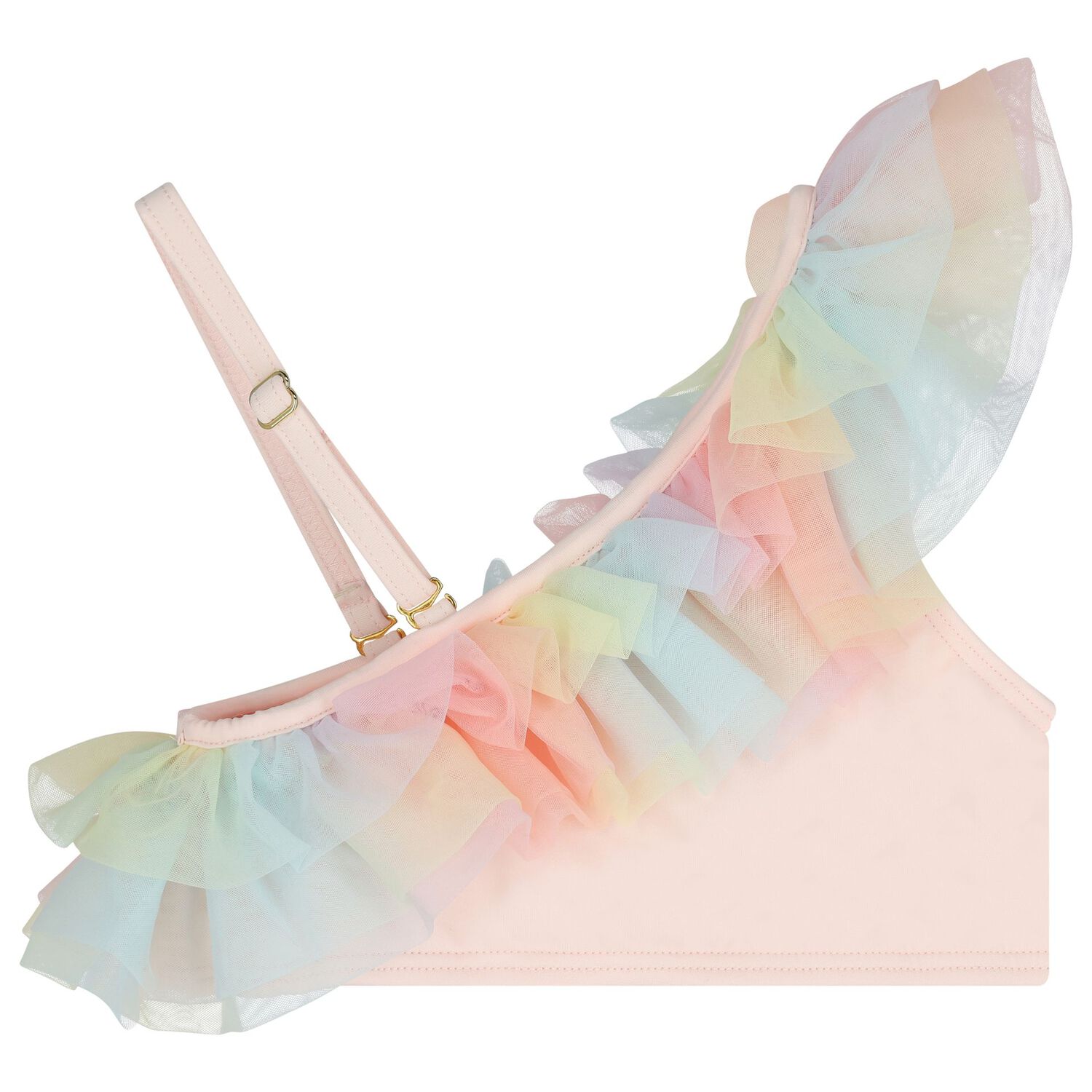 بكينى للبنات من التول باللون الوردى , 1, hi-res