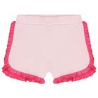 طقم شورت بنات بكشكشة باللون الوردى, 1, hi-res