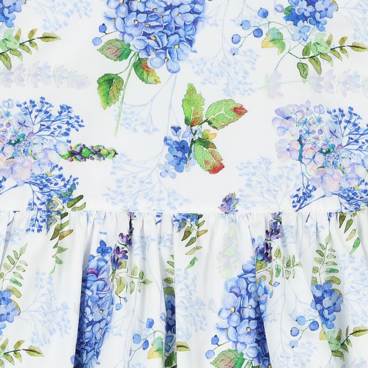 Girls Blue Bow Floral Dress, 1, hi-res image number null