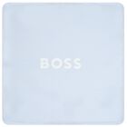 بطانيه اولاد مخططه بالشعار باللون الازرق والابيض , 3, hi-res